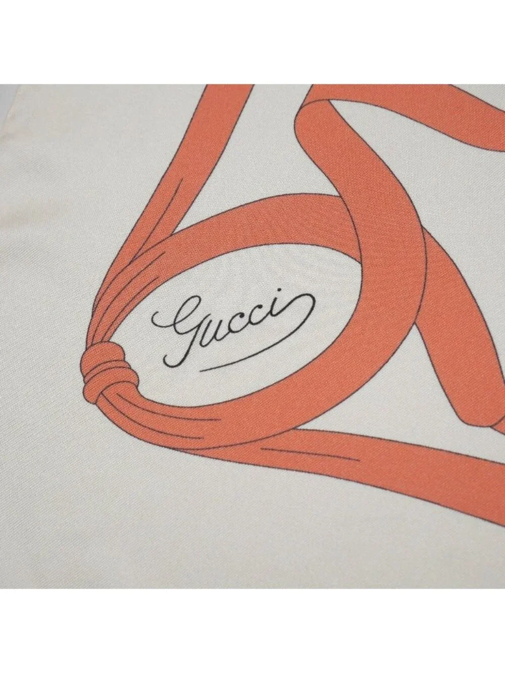 Gucci Fly Swan Scarf 90 Large Silk Twill
